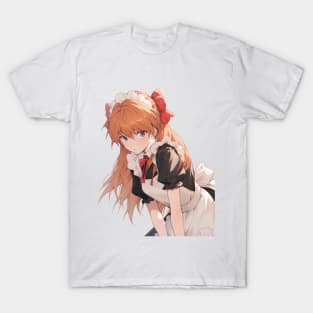 Asuka Langley Soryu Neon Genesis Evangelion Maid Dress T-Shirt